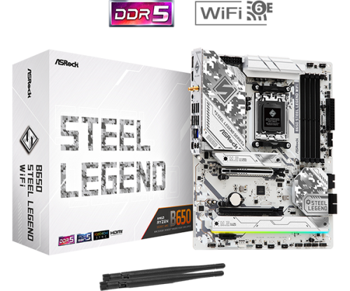 Motherboard ATX ASRock B650 Steel Legend WiFi AM5 DDR5